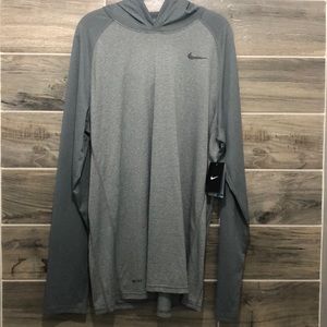 Nike Dri-Fit Grey Long Sleeve Shirt with Hood